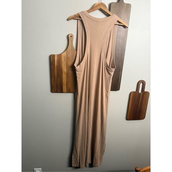 Lululemon Beach Wood Racerback Ease Of It All Side Slit Tank Midi Dress Size 6 - Picture 2 of 6
